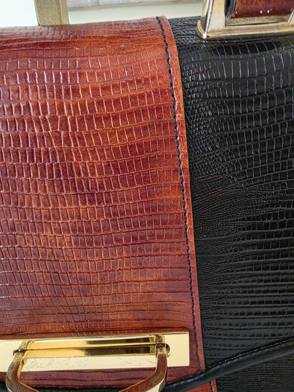 Vintage Roche Signed Calf Leather Briefcase Messenger Laptop Bag Y2K - Picture 5 of 14